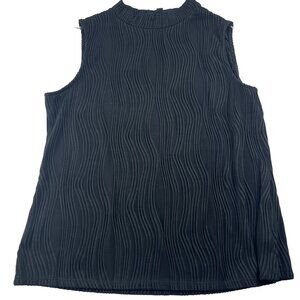 Robert Louis Women's XL Black Textured Sleeveless Top